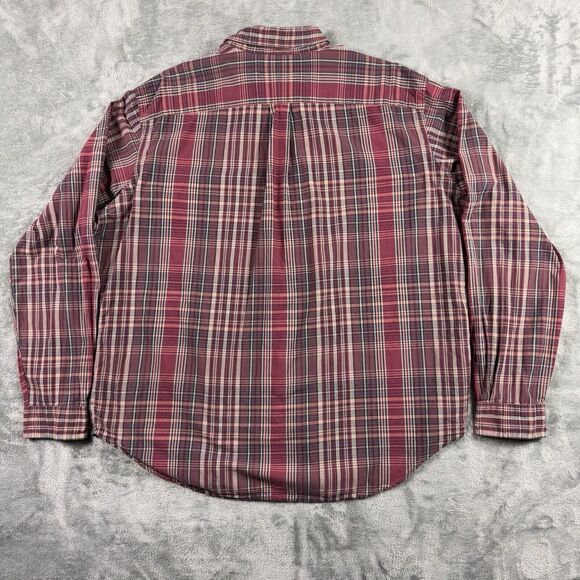 Ralph Lauren Long Sleeve Plaid Shirt Mens XXL Red Casual‎ Button Down Oxford - Picture 7 of 14
